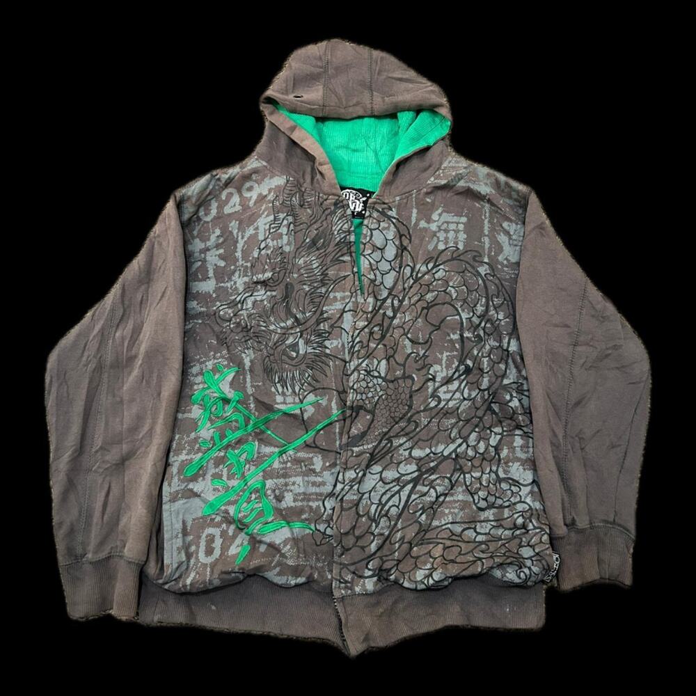 Y2k top heavy zip up